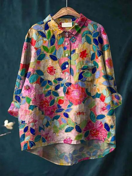 Audrey - Elegant Floral Blouse