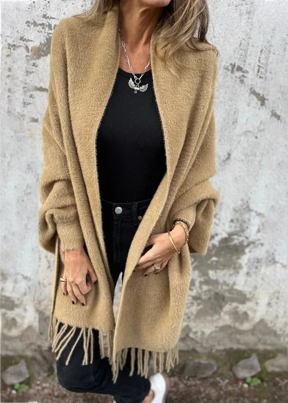 Carmen - Oversized Tassel Shawl Coat