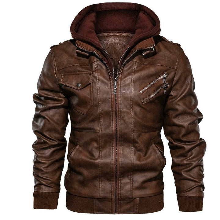 Moritz - Leather Jacket With Hoodie