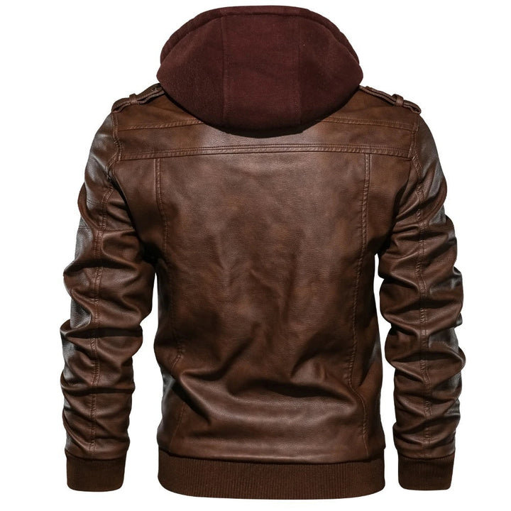 Moritz - Leather Jacket With Hoodie