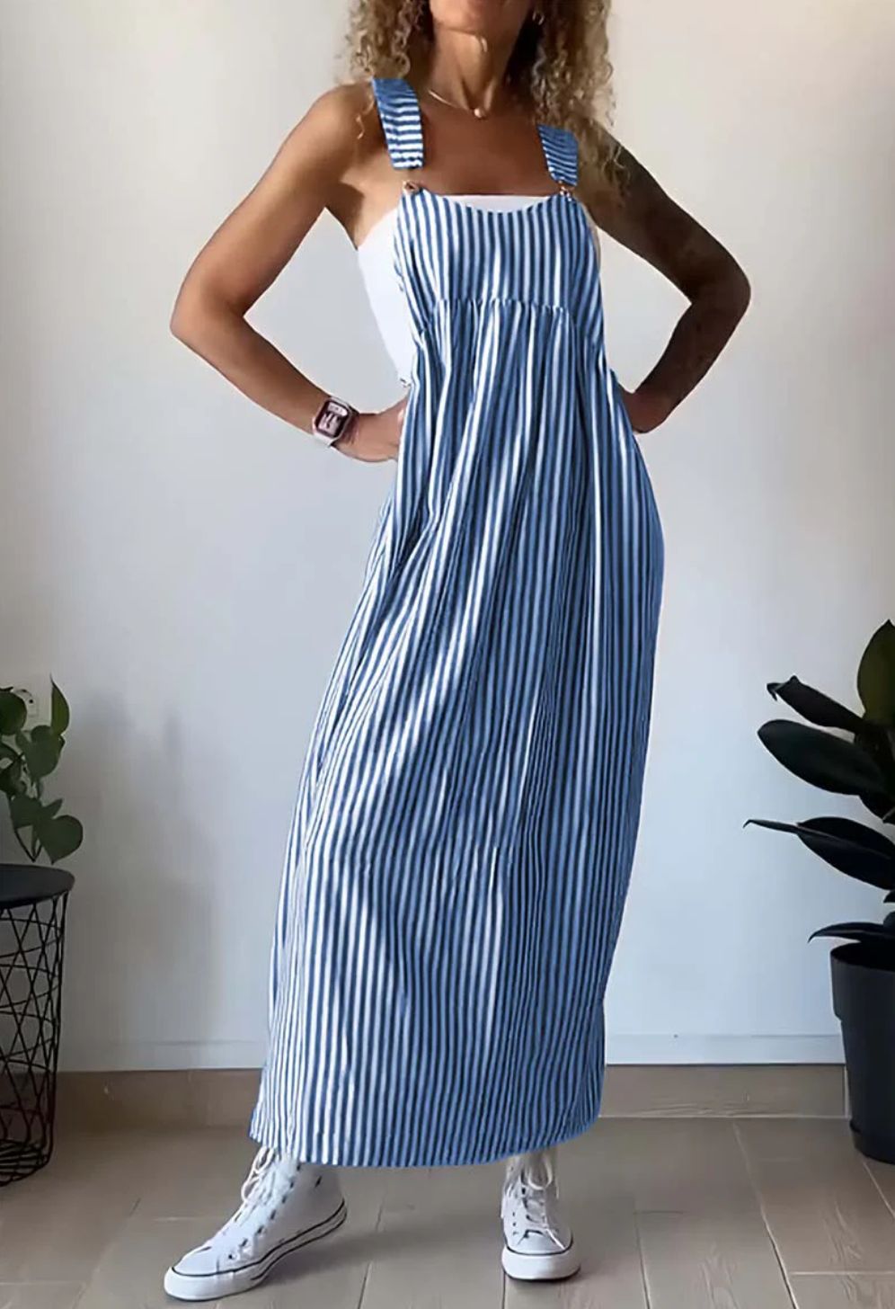 Harriet - Casual Striped Jumpsuit Dress