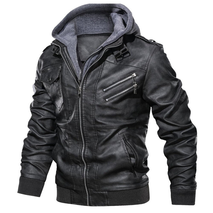 Moritz - Leather Jacket With Hoodie