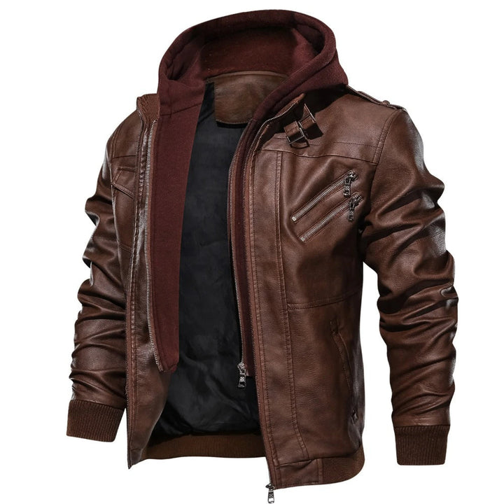 Moritz - Leather Jacket With Hoodie