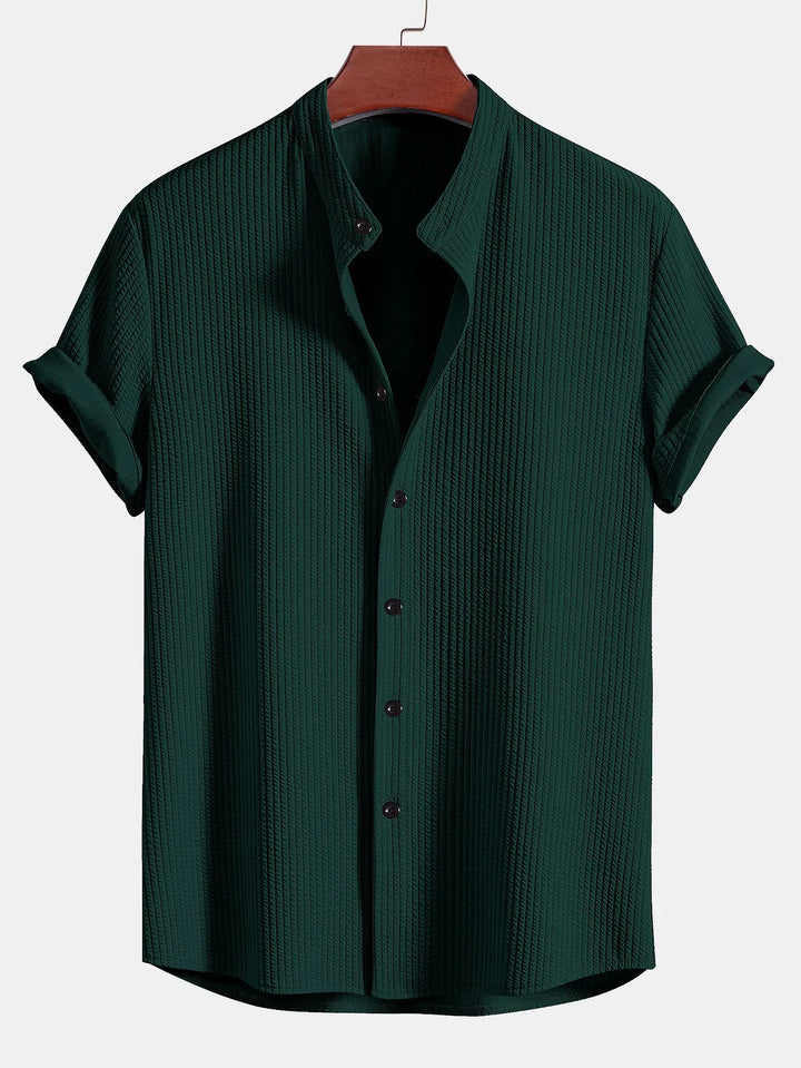 Monsy - Ribbed Collar Shirt