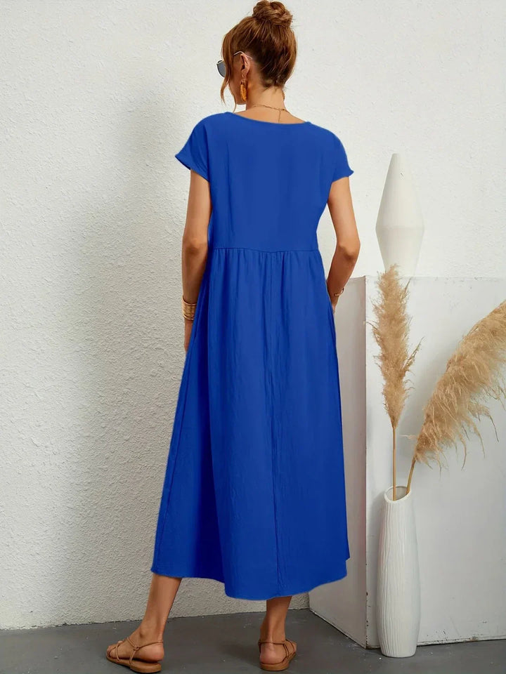 Beate - Elegant leisure dress in cotton and linen