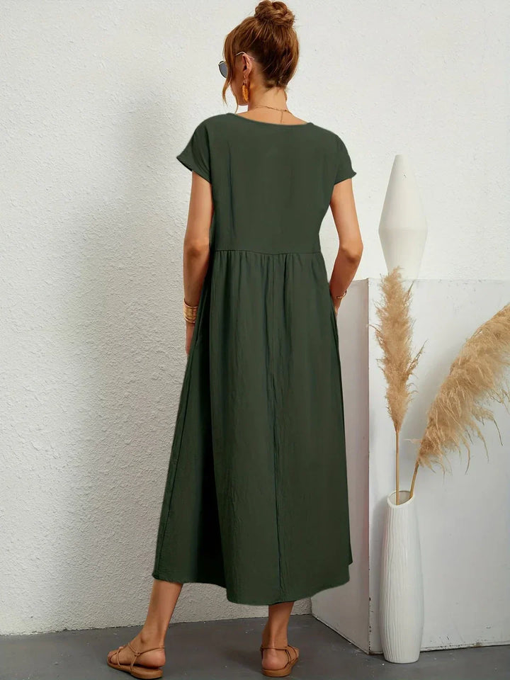 Beate - Elegant leisure dress in cotton and linen