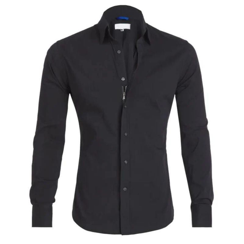 Jake Wrinkle-resistant zipped shirt