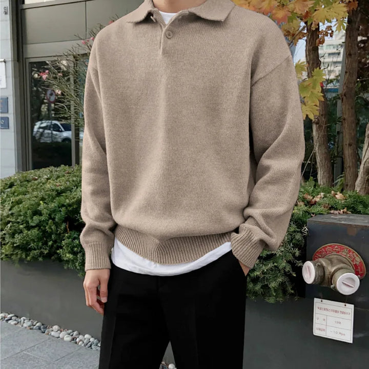 Julian - Cozy Knit Polo Sweater