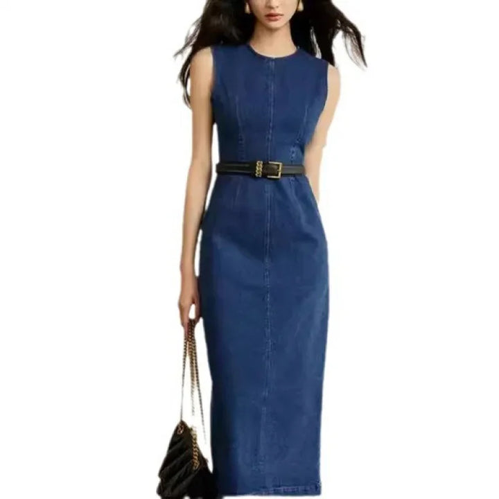 Zevida - Chic Slim Fit Denim Dress