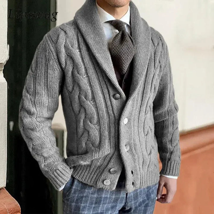 Nicolas - Cozy Cable Knit Cardigan