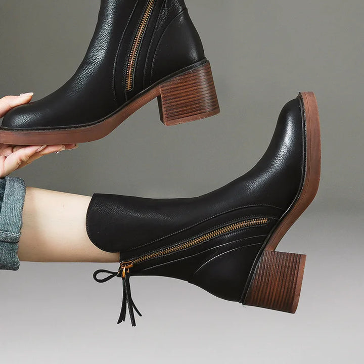 Cassidy - Leather Ankle Boots