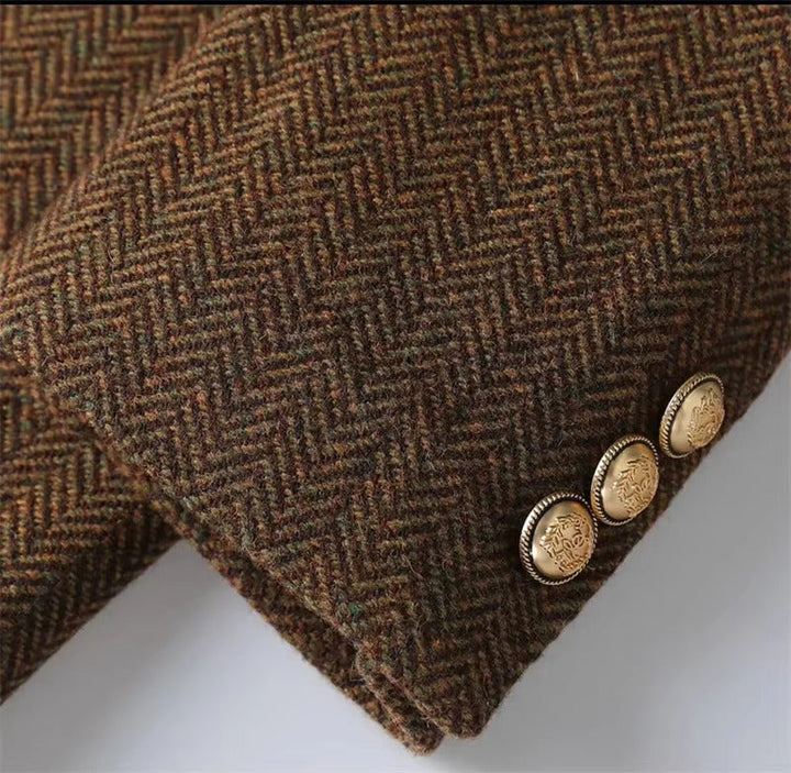 Anemone - Luxurious Double-Breasted Tweed Coat