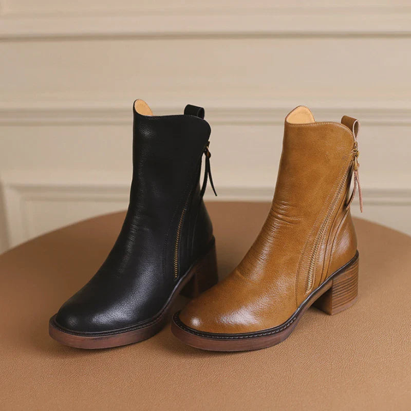 Cassidy - Leather Ankle Boots