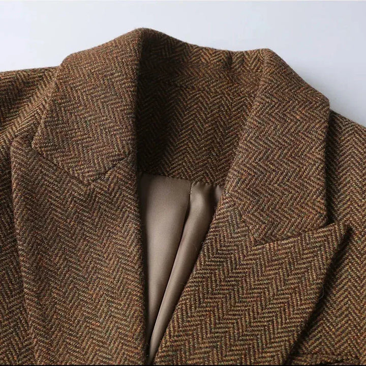 Anemone - Luxurious Double-Breasted Tweed Coat