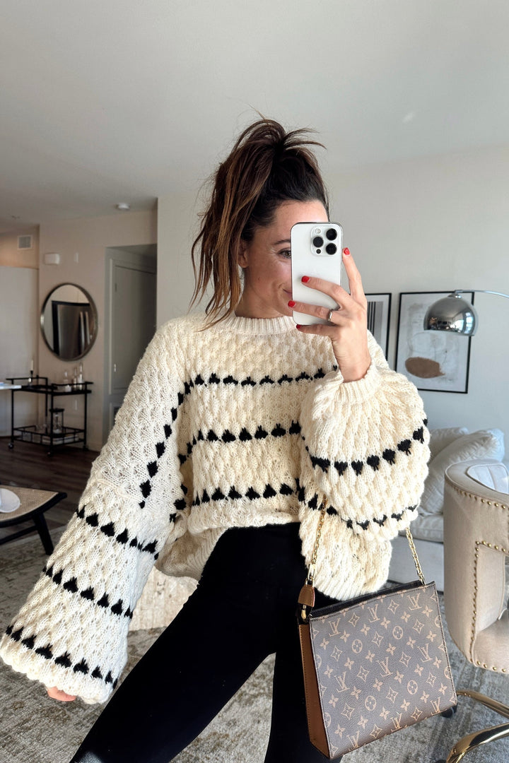 Bethany - Puffer Sleeve Knit Sweater