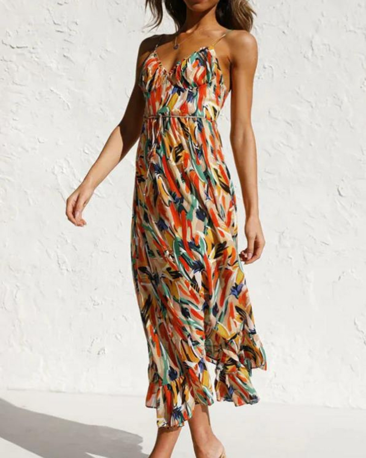 Zana | Colourful Midi Dress