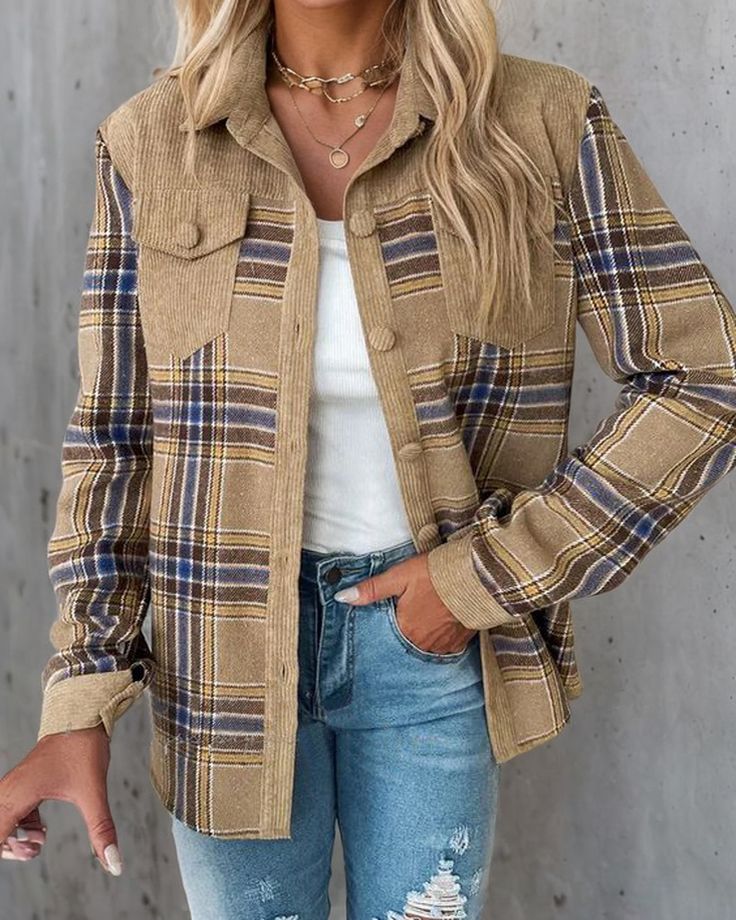 Athena - Chic Collared Plaid Jacket