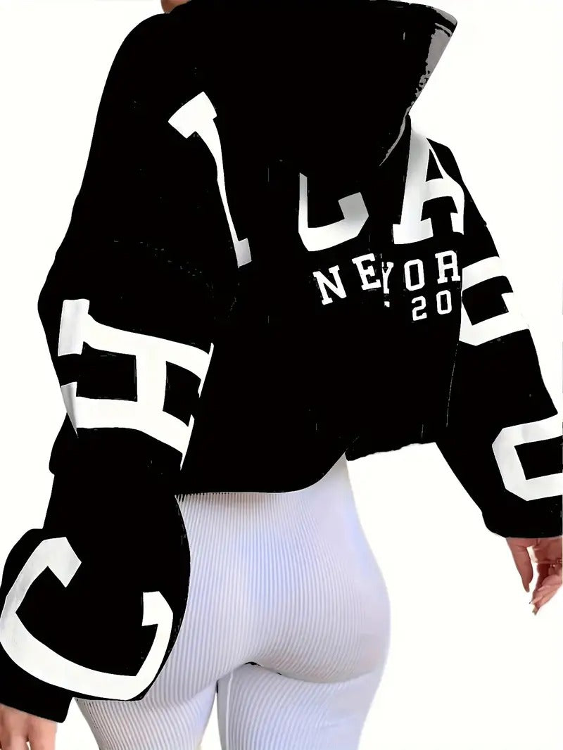 Graffix - Trendy Loose-Fit Graphic Hoodie