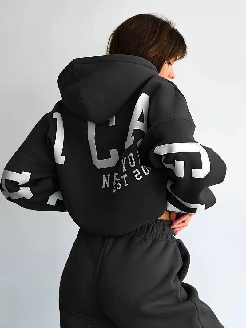 Graffix - Trendy Loose-Fit Graphic Hoodie