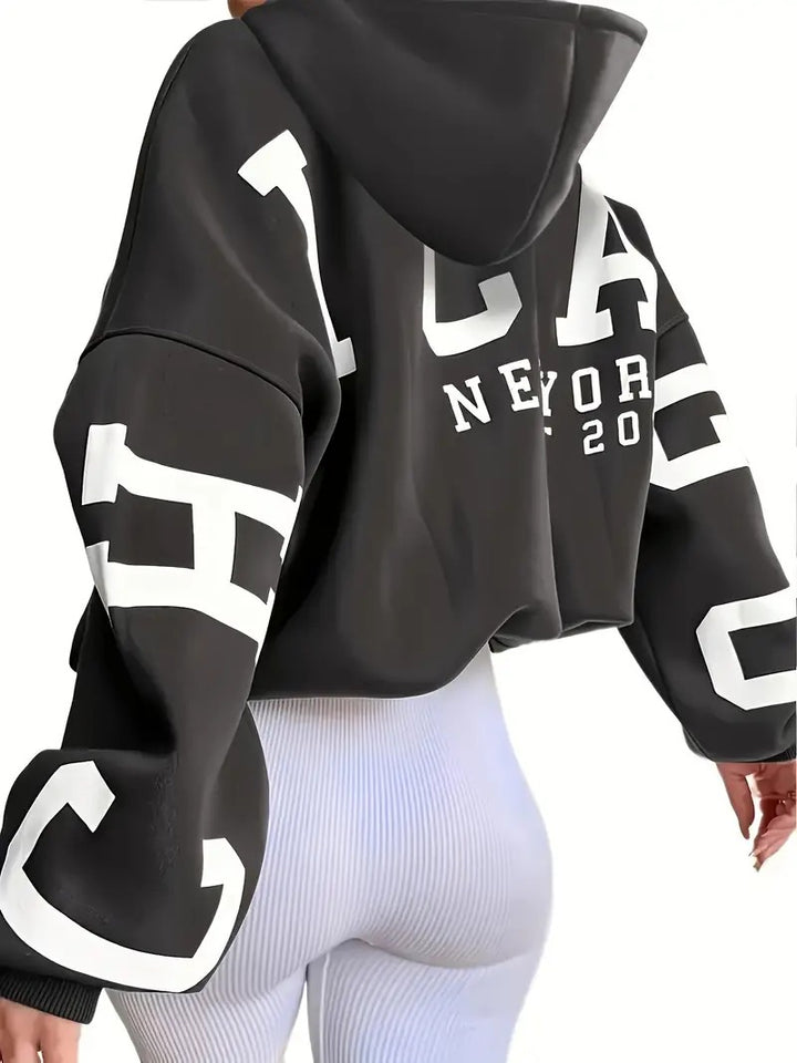 Graffix - Trendy Loose-Fit Graphic Hoodie