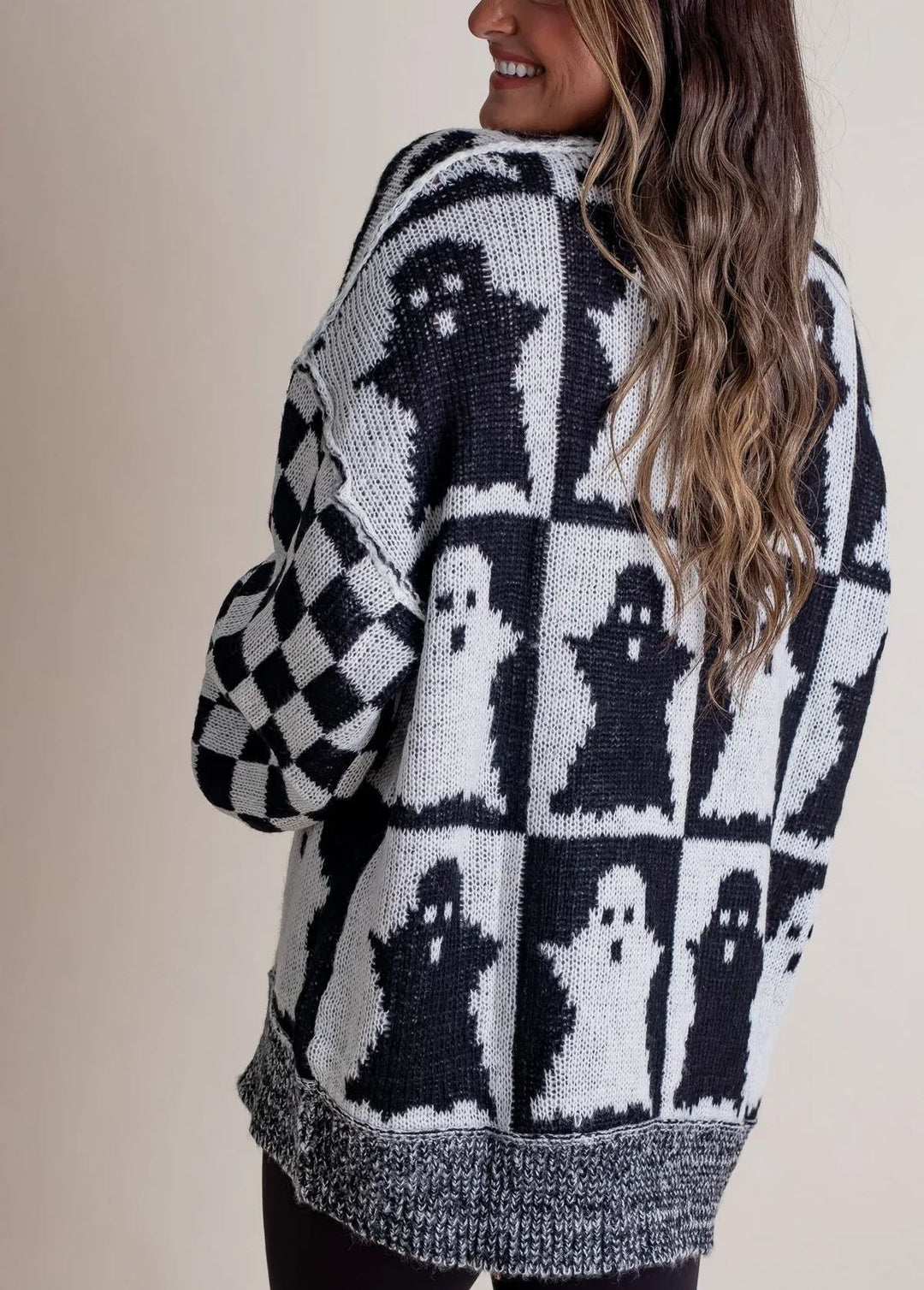 BooKnit - Festive Fall Checkered Sweater