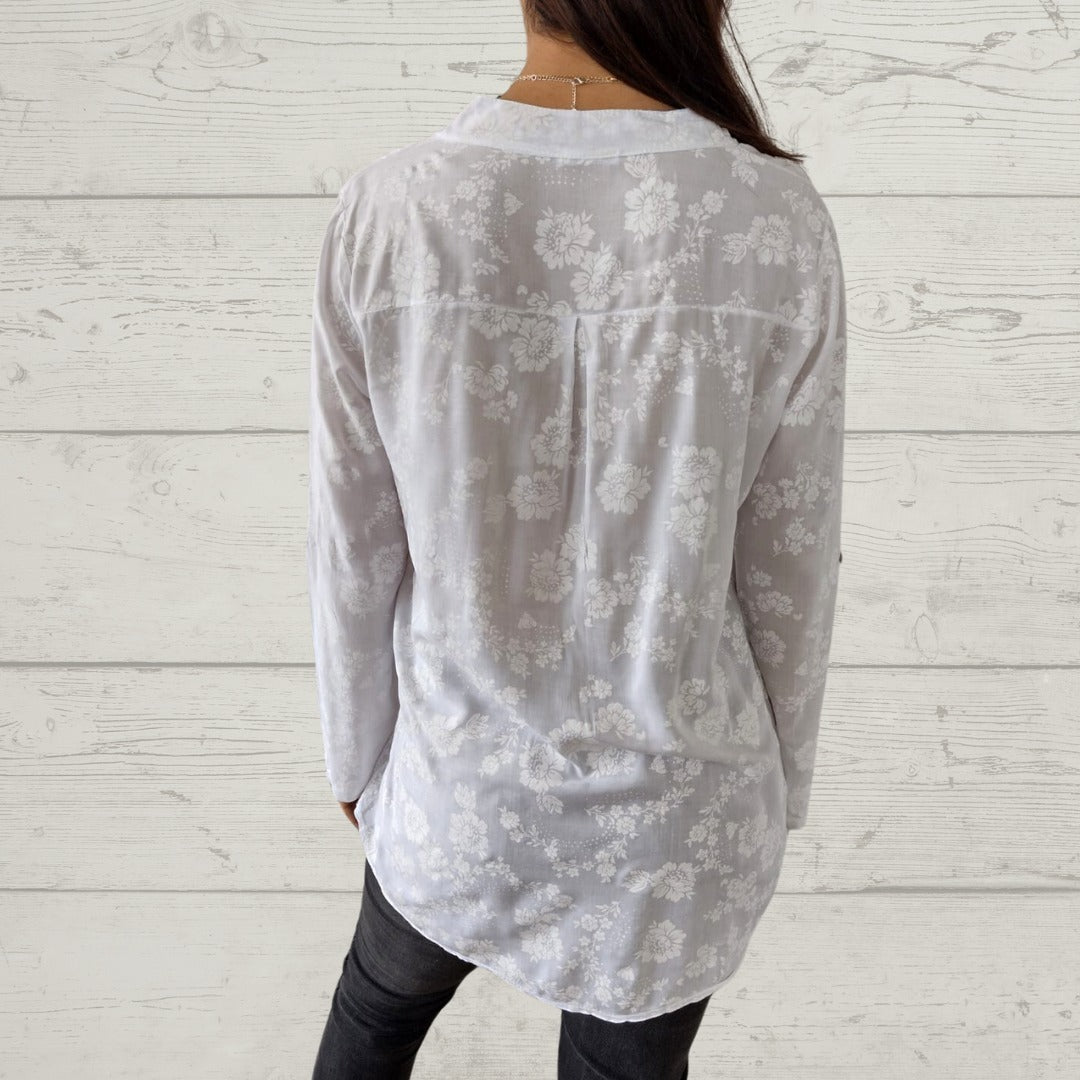 Rosava - Stylish Long Sleeve Floral Top