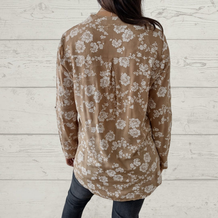 Rosava - Stylish Long Sleeve Floral Top