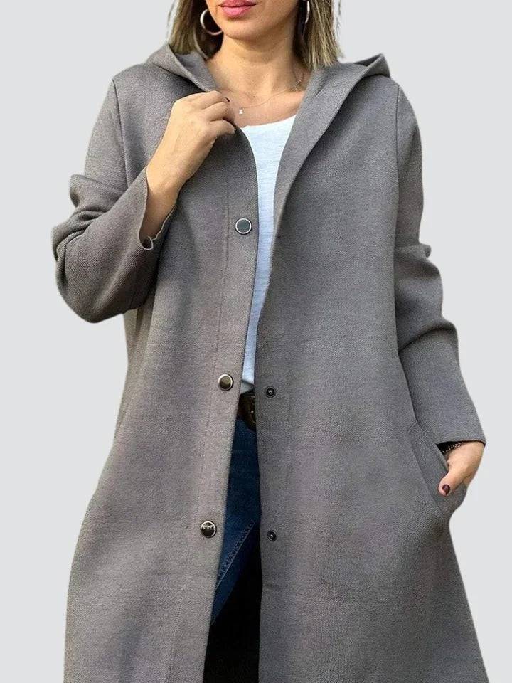 Rosalinde - Women's Solid Color Hooded Cape