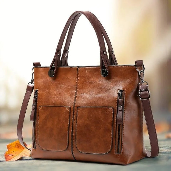 Stefanie - Women's Vintage Leather Shoulder Bag