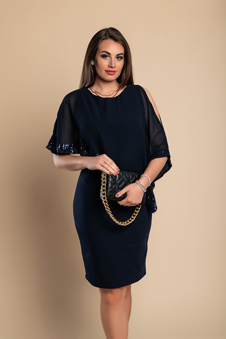 Capella - Luxurious Sequin Cape Gown