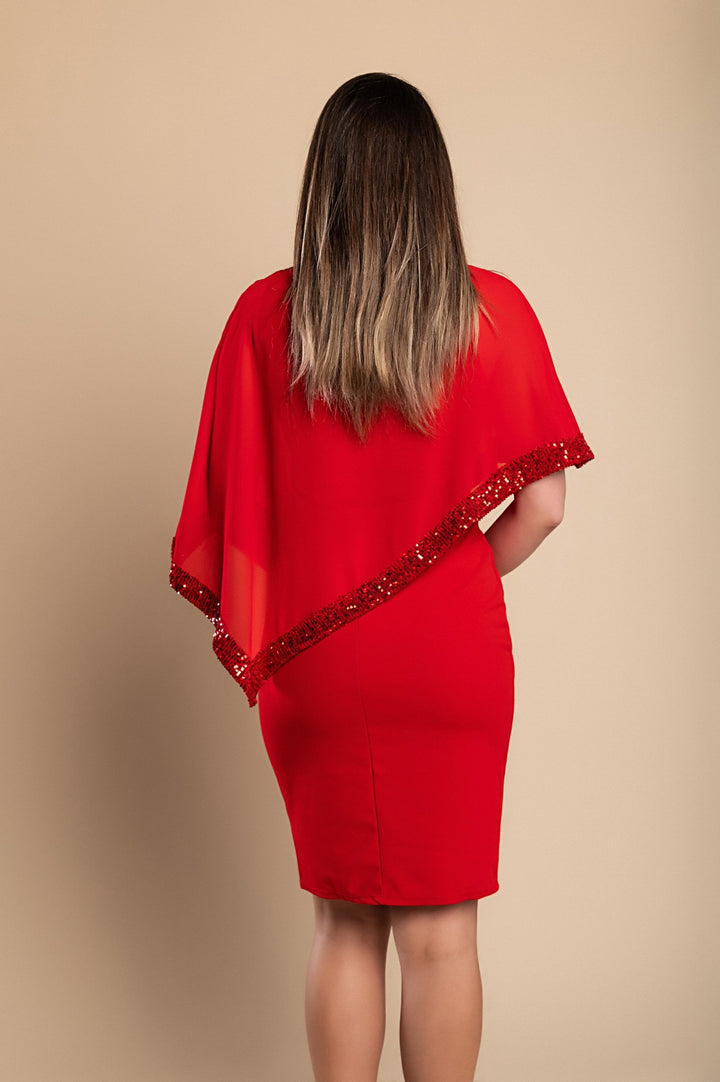 Capella - Luxurious Sequin Cape Gown