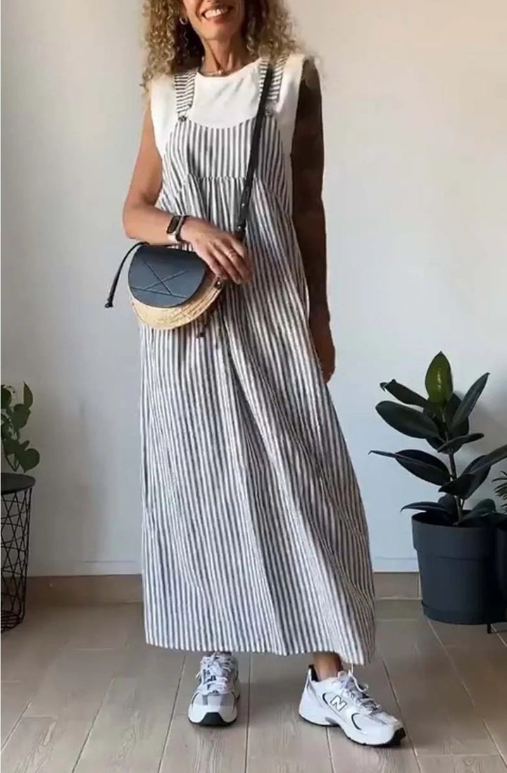 Harriet - Casual Striped Jumpsuit Dress