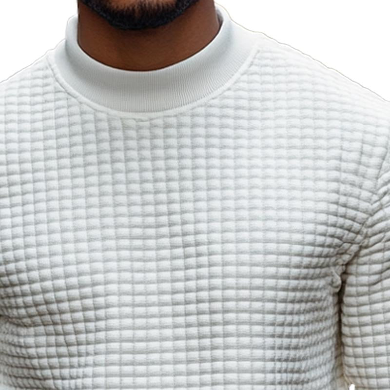 Marcel - Men's Solid Turtleneck Waffle Sweatshirt