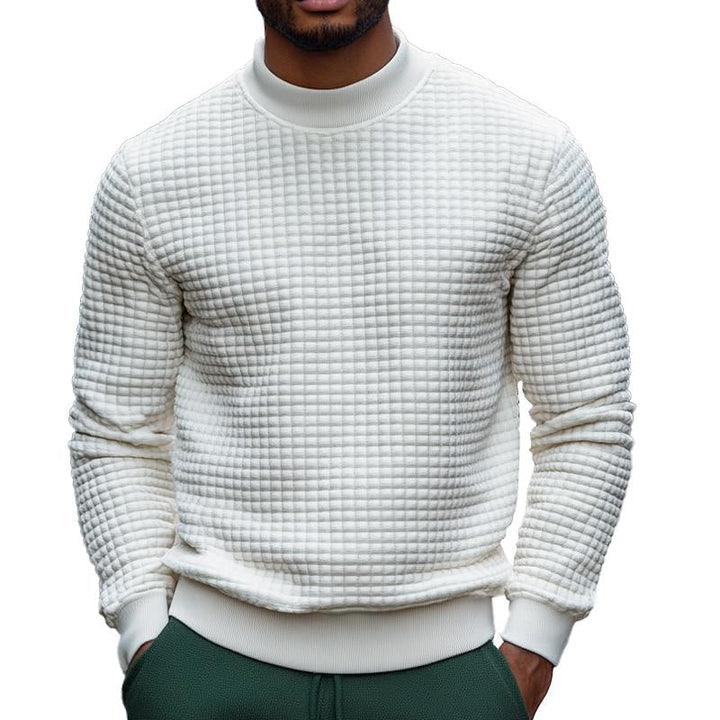 Marcel - Men's Solid Turtleneck Waffle Sweatshirt