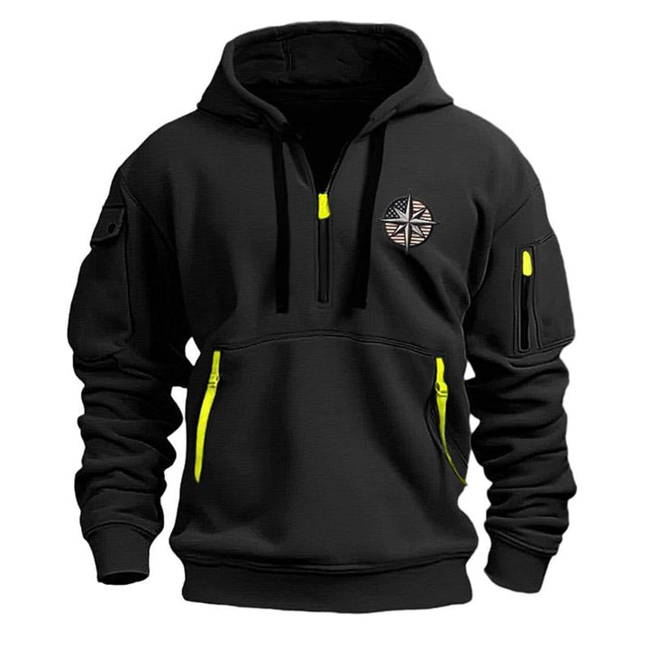 Joshua - Men's Casual Sports Multi-Zip Hoodie