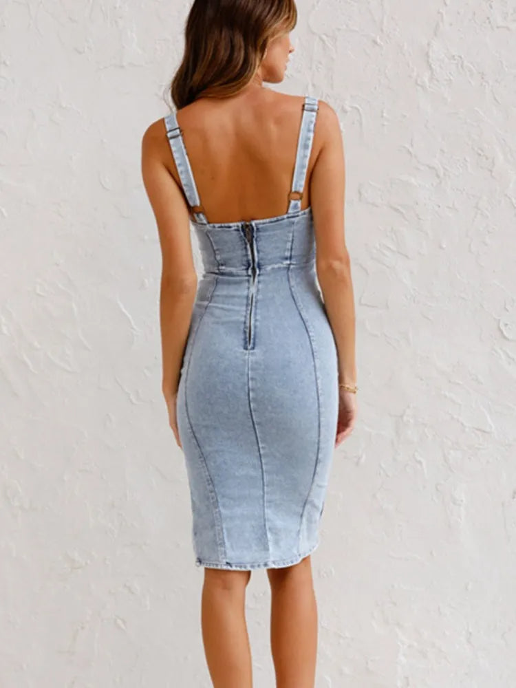 Myra | Denim Dress With Adjustable Straps