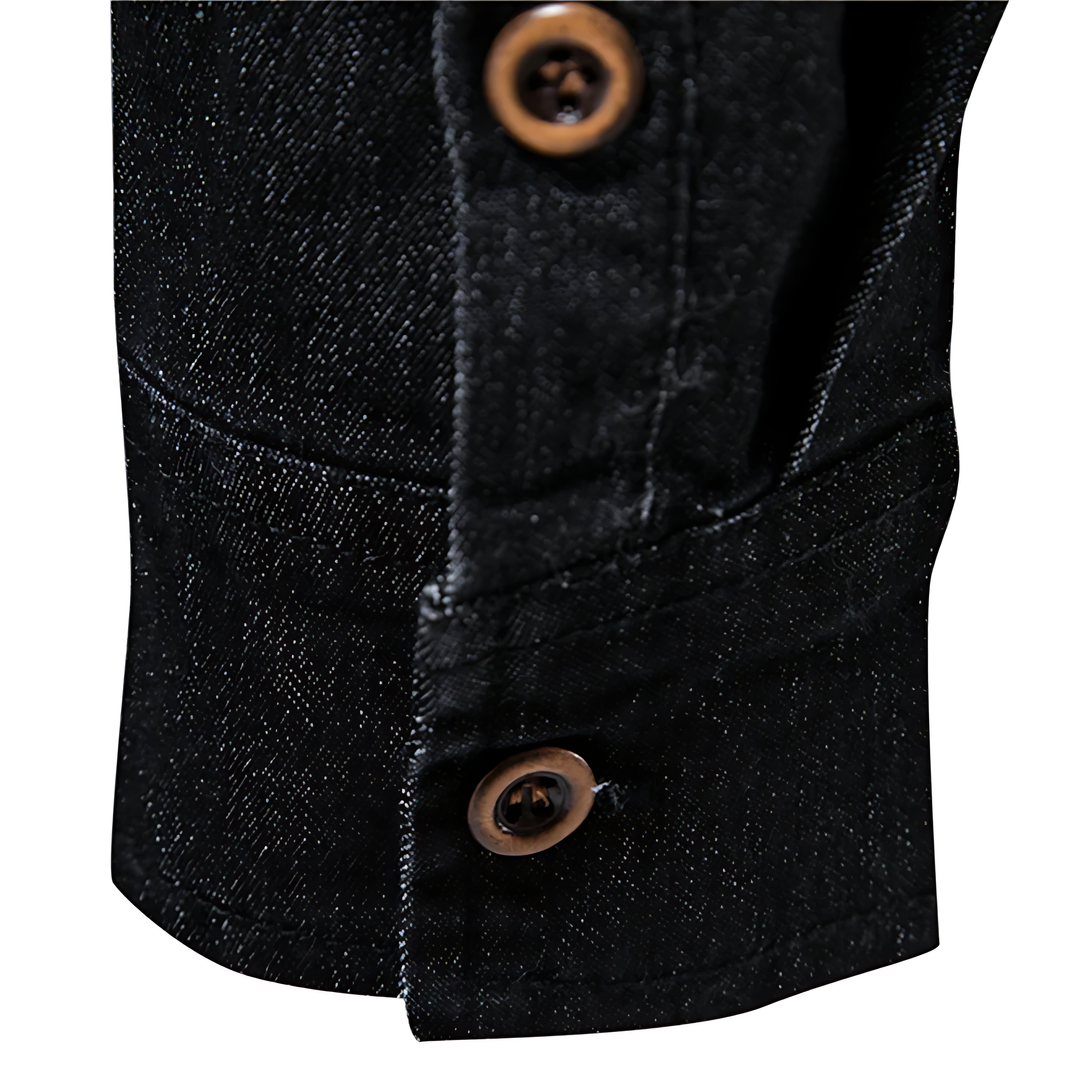 Troy - Cotton Denim Shirt: Tailored for Men