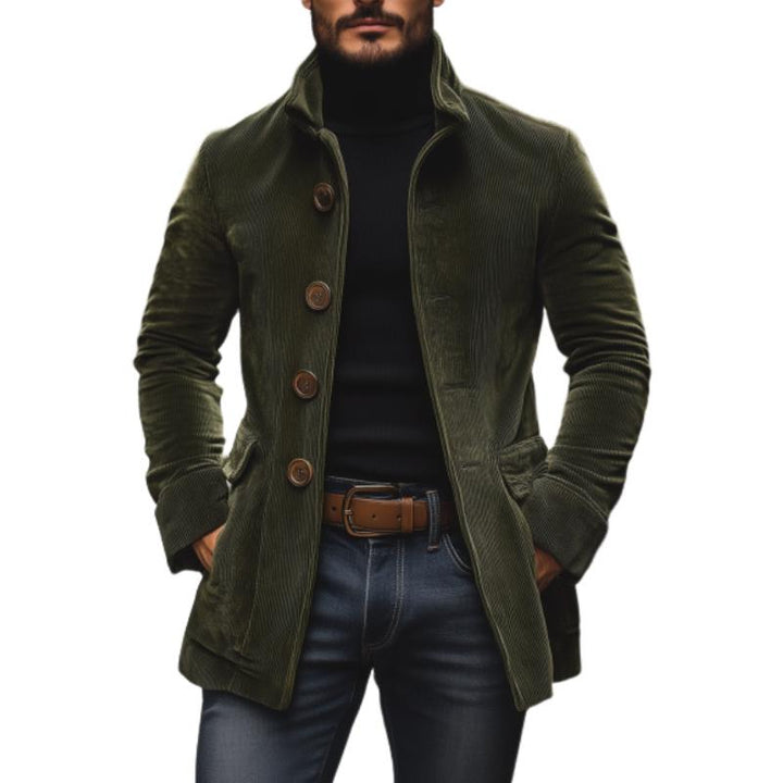 Vincent - Men's Vintage Corduroy Stand Collar Coat